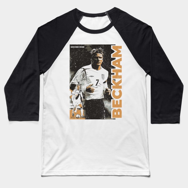 David Beckham - Street Art - Soccer Icons Baseball T-Shirt by MIST3R